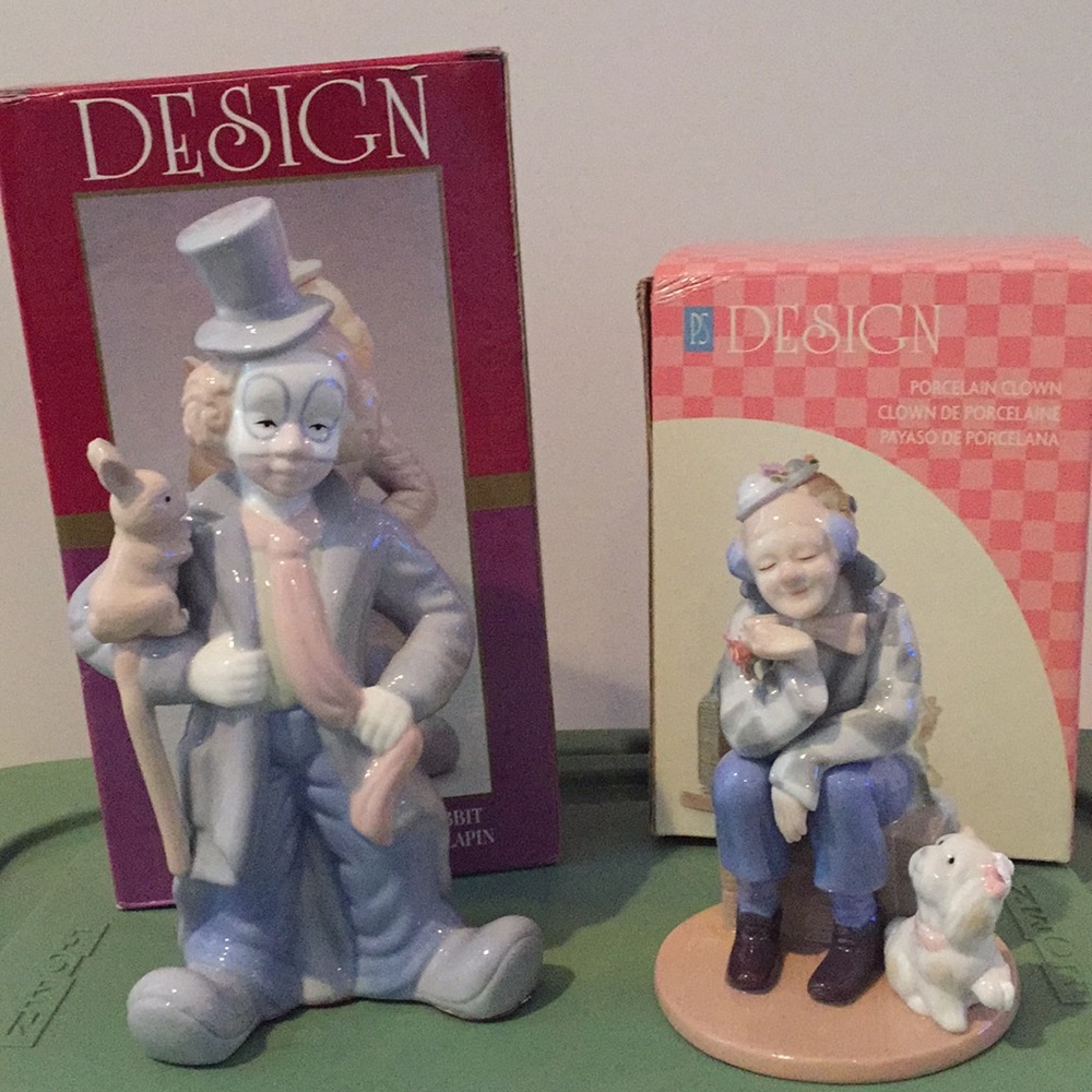 Porcelain clowns